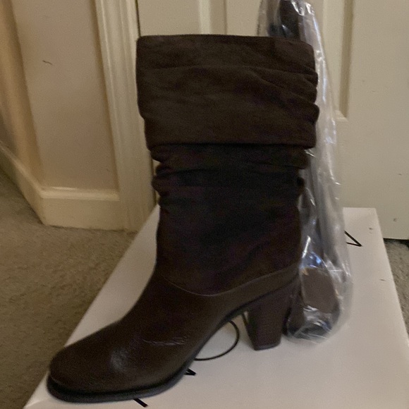 Markon, Danielle, Leather/Suede Crunchy Boots color Brown size 8.5 M - Picture 2 of 8